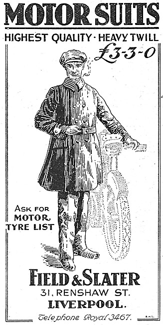 Field & Slater Twill Motor Suits 1919                            