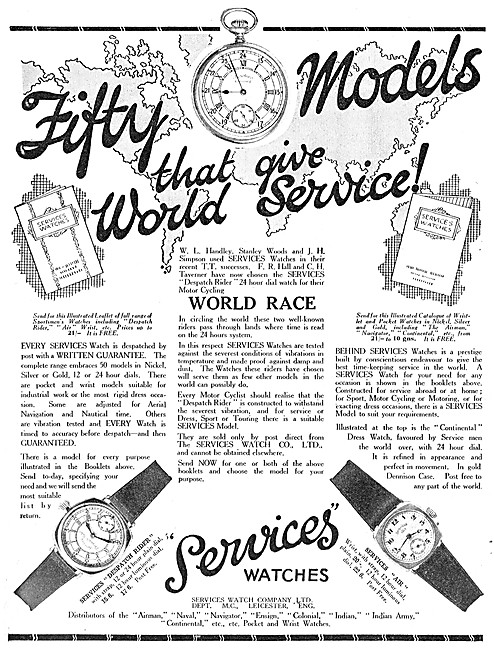 1927 Services Watches Advert                                     