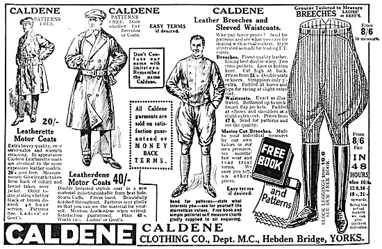The Caldene Range Of Motor Cycle Coats For 1928                  