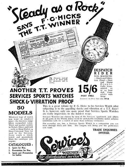 Services Sports Watches 1929 Models                              