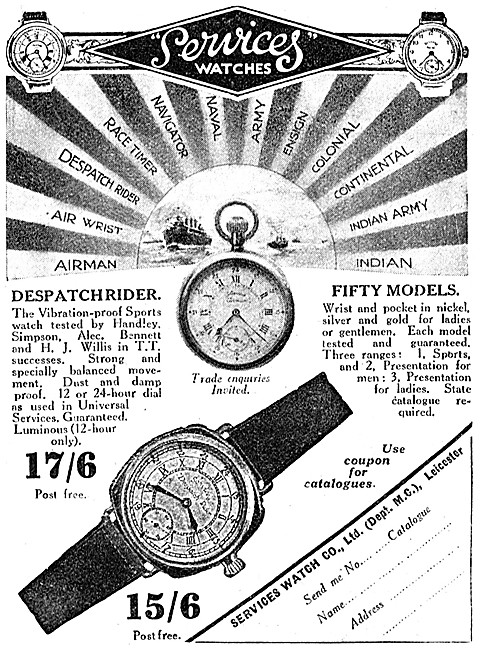 1929 Service Watches - Service Despatch Rider Watch              