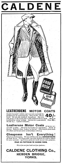 1929 Caldene Leatherdene Motor Coats                             