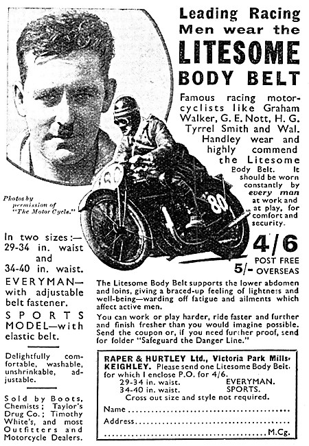 Litesome Body Belts For Motorcyclists                            