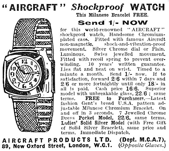 1934 Aircraft Shockproof Watch                                   