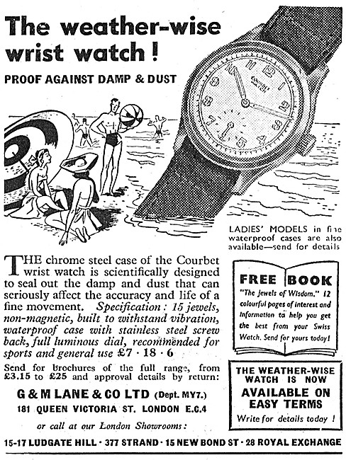 1951 Courbet Weatherproof Wrist Watch                            