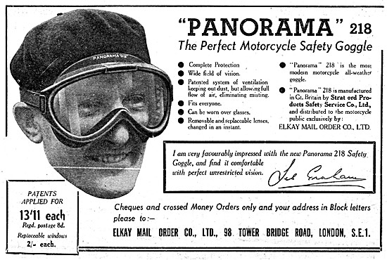 Panorama Motorcycle Safety Goggles                               