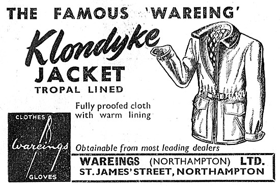 Wareings Tropal Lined Klondyke Motor Cycle Jacket 1957 Style     