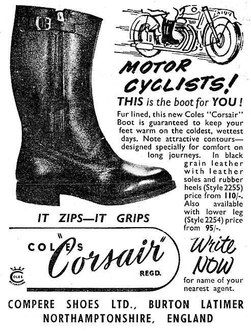 Coles Corsair Motorcyclists Boots                                