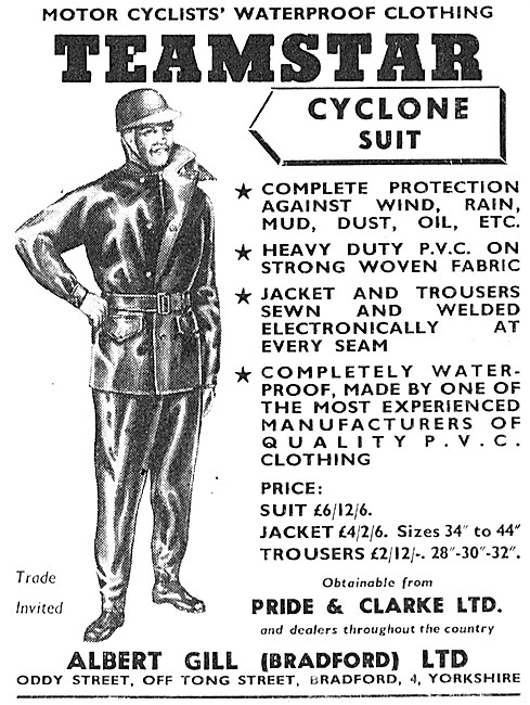 Teamster Cyclone Motor Cycle Riders Suit 1962 Style              