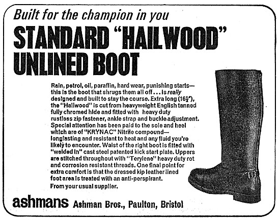 Ashman Brothers Hailwood Boot  - Ashmans Motor Cycle Boots       