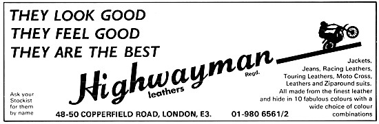 Highwayman Motorcycle Leathers                                   