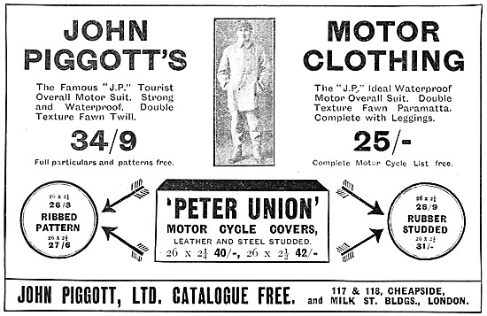 Piggotts Motor Cycle Coats                                       
