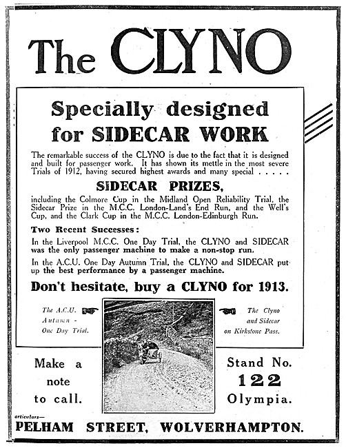 1912 Clyno Motor Cycles                                          