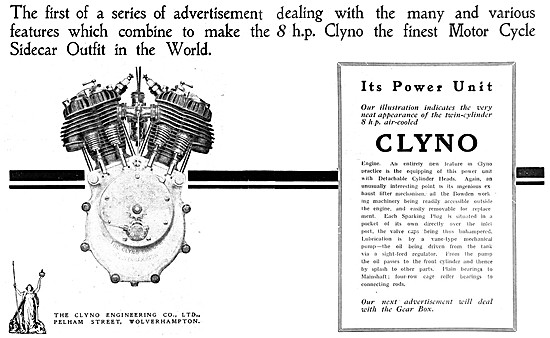 8 hp Clyno Motor Cycle Engine 1919                               