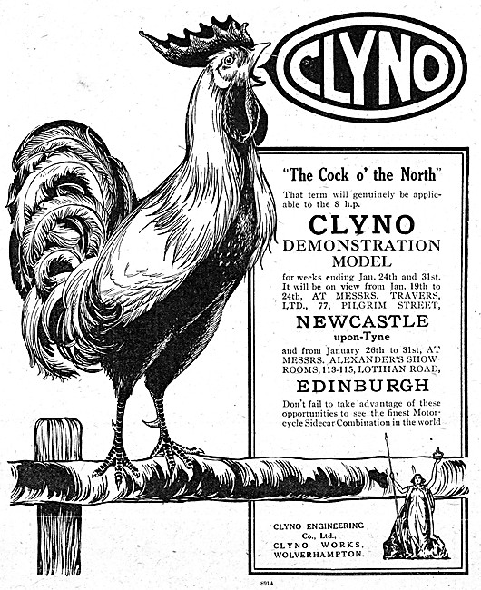1920 Clyno 8 hp Motor Cycle                                      