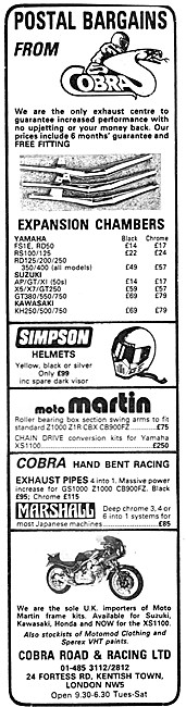 Cobra Custom & Perfomance Parts - Cobra Simpson Helmets          
