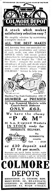 Colmore Depot Motor Cycle Sales                                  