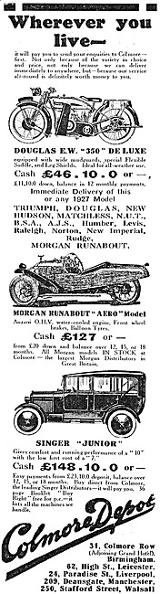 Colmore Depot Motor Cycdle & Three Wheeler Car Sales             