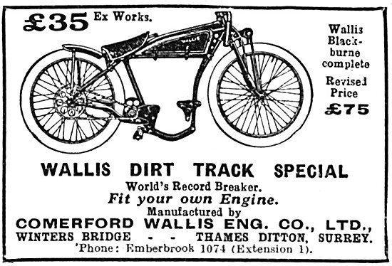 Comerford-Wallis Motor Cycles - Wallis Dirt Track Special        