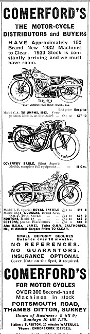 Comerfords Motor Cycle Sales                                     