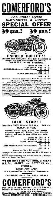 Comerfords Motor Cycle Sales                                     