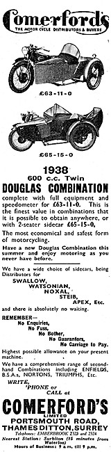 Douglas 600 cc Motorcycle Combinations - Comerfords              