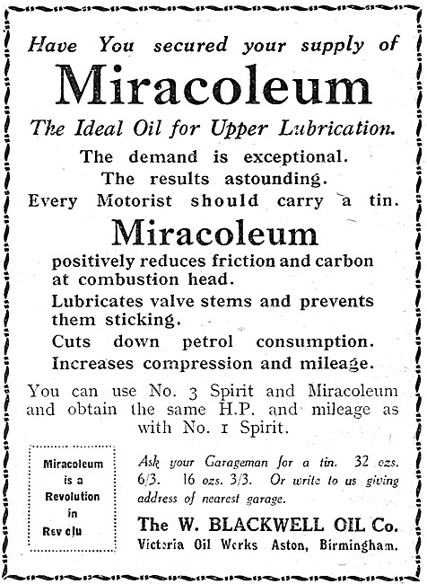 Miracoleum Upper Cylinder Lubricant                              