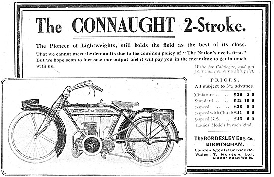 1915 Connaught Two-Stroke Motor Cycles                           