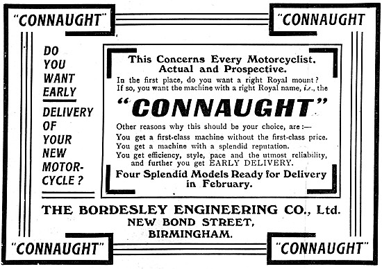 Connaught Motor Cycles 1919                                      