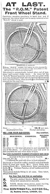 Continental ROM Patent Front Wheel Stand                         