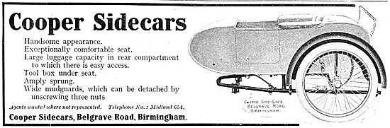 1916 Cooper Sidecars                                             