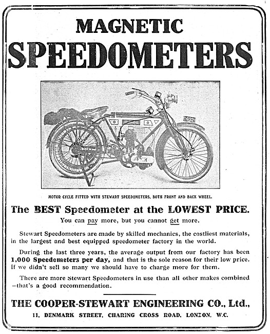 Stewart Motor Cycle Speedometers                                 