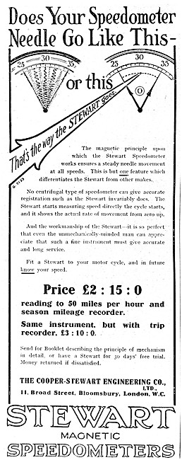 Stewart Motor Cycle Speedometer - Stewart Instruments            