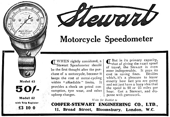 Stewart Motor Cycle Speedometer - Stewart Instruments            