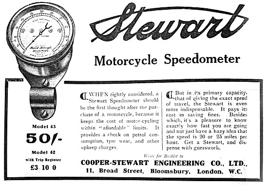Stewart Motor Cycle Speedometer - Stewart Instruments            