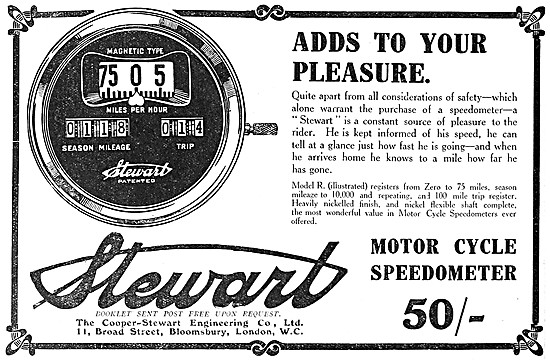 Stewart Motorcycle Speedometer - Stewart Instruments             