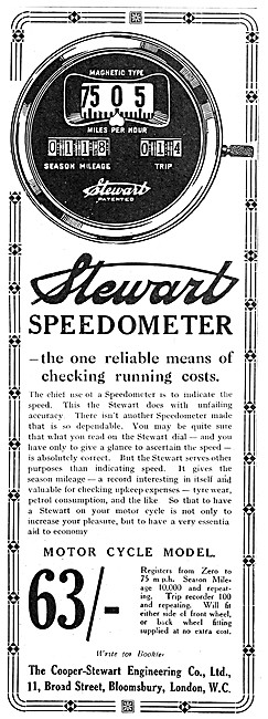 Stewart Motor Cycle Speedometer - Stewart Instruments            