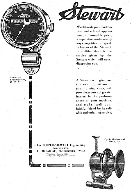 Stewart Motor Cycle Speedometer - Stewart Speedometers           