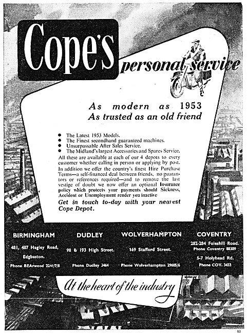 Copes Of Dudley Motorcycle Sales                                 