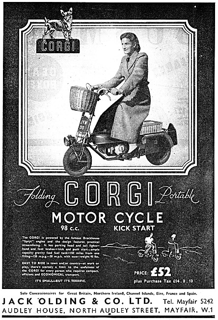 1947 Corgi 98 cc Portable Motor Cycle                            