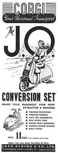 1950 Corgi Folding Motor Cycle Conversion Set - Jack Olding      