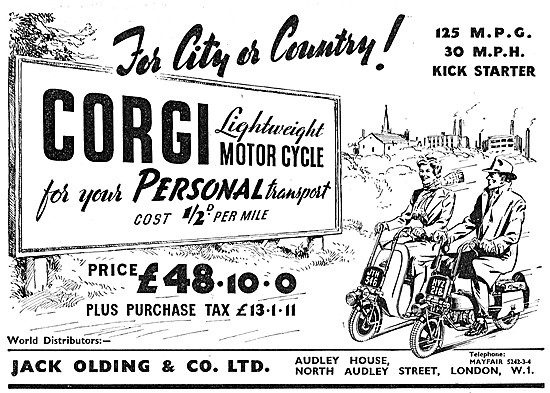 1951 Corgi Lightweight Motor Cycle - Jack Olding                 
