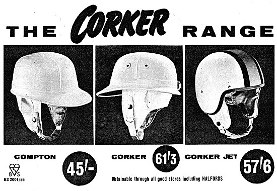 Corker Motorcycle Helmets. Corker Compton- Corker Jet Helmet 1963