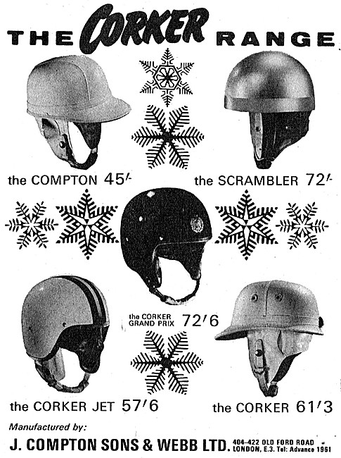 Corker Helmets - Corker Jet Helmet - Corker Compton Helmet 1965  