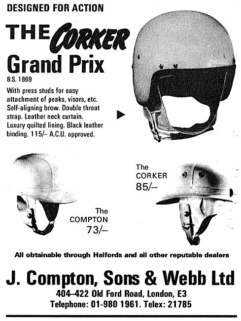 Corker Garnd Prix Helmet - Corker Compton Crash helmet           