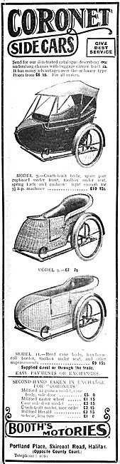 1914 Coronet Sidecar Range                                       