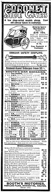 Coronet Sidecars 1914                                            