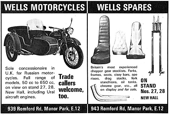 Cossack Motorcycles - Wells Motorcycles 1972                     