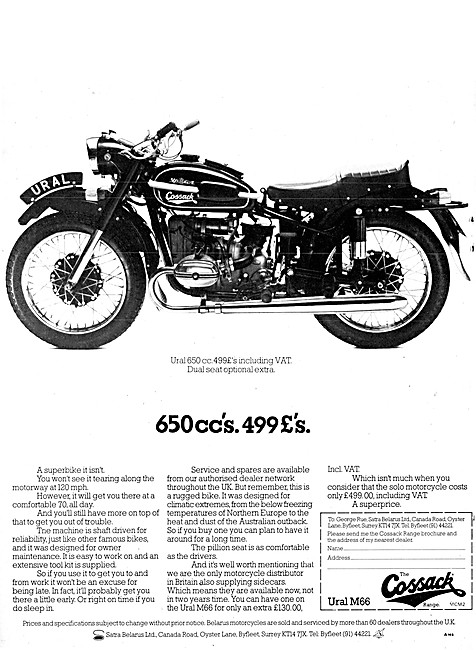 Cossack Ural 650cc                                               