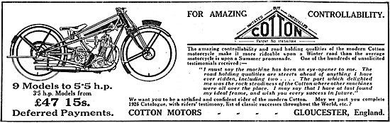 Cotton Motor Cycles                                              
